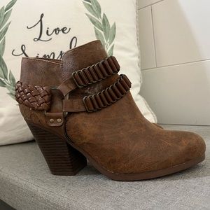 Brown booties Size 9